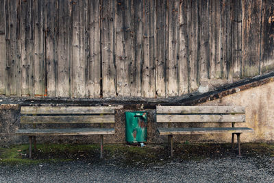 Abandoned seat on grass