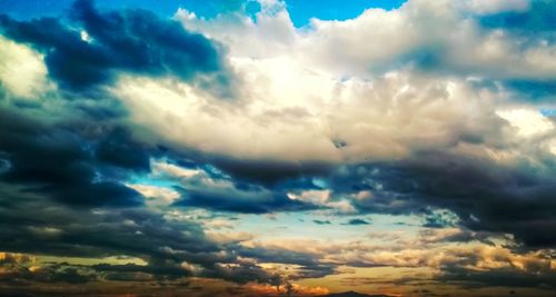 Low angle view of storm clouds in sky