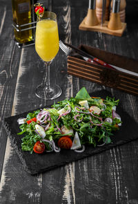 Fruits and vegetables on table