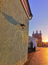Exterior of building against clear sky