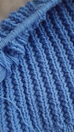 Full frame shot of blue fabric