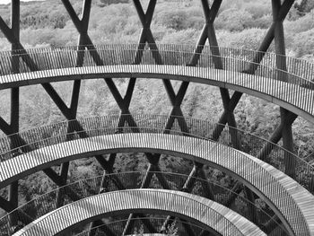 High angle view of spiral staircase of building