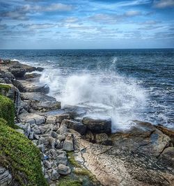 Rocks in sea