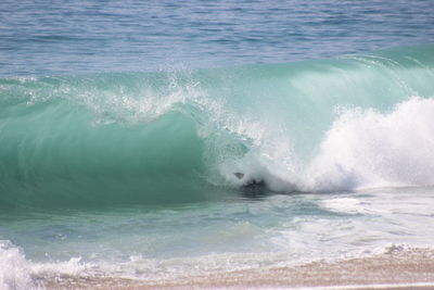 Waves rushing towards shore