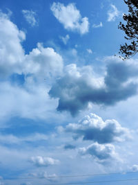 Low angle view of cloudy sky