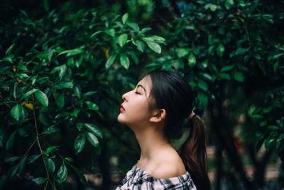 Portrait of young woman
