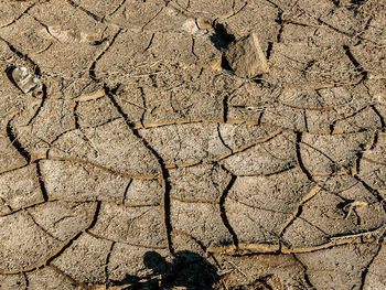 Full frame shot of cracked land