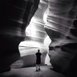 Tourists on rock formation