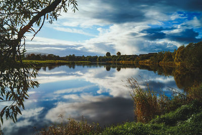 Scenic view of river against sky