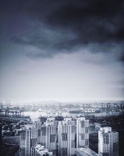Modern cityscape against sky