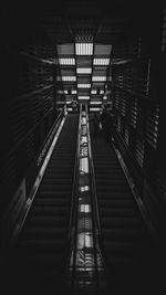 View of escalator in subway station