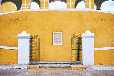 Exterior of yellow building