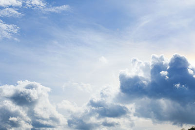 Low angle view of clouds in sky