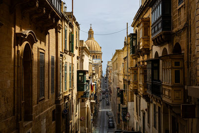 Far view on st. paul's cathedral, malta