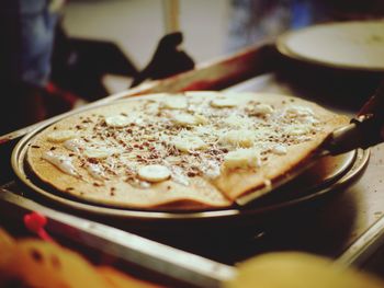 Close-up of meal served in plate