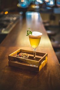 Close-up of drink on table