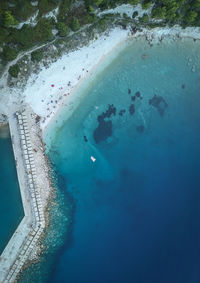 High angle view of swimming pool