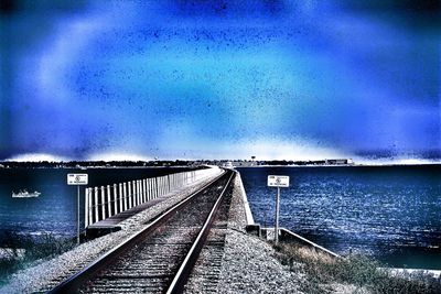 Railroad tracks against sky