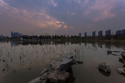 Reflection of clouds in water