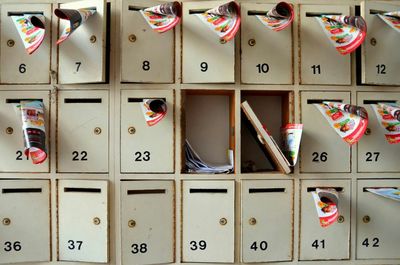 Full frame shot of lockers