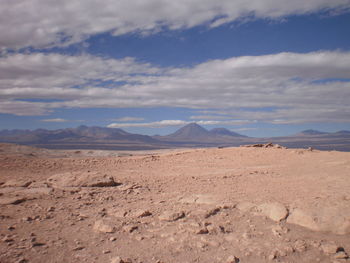Scenic view of desert against sky