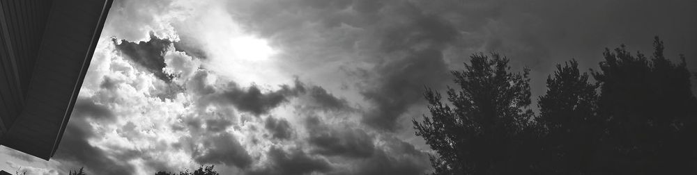 Low angle view of storm clouds in sky