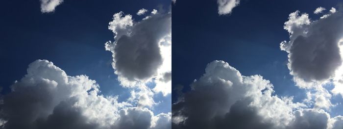 Low angle view of cloudy sky