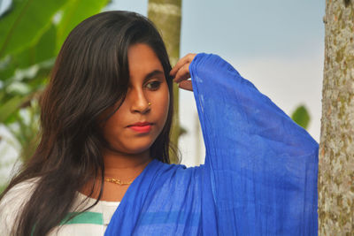 Portrait of beautiful young woman