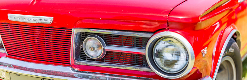 Close-up of vintage car