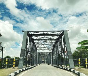 Bridge against sky in city