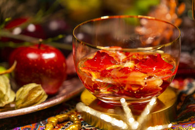 Close-up of drink on table