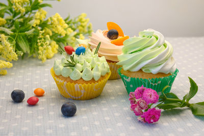 Close-up of fruits on table