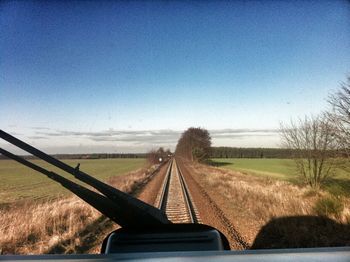 Road passing through forest