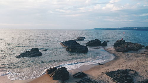 Scenic view of sea against sky