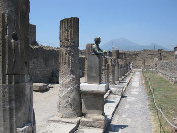 Low angle view of old ruin