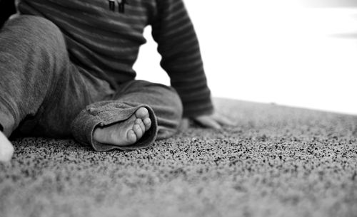 Child sitting on floor