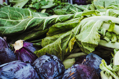 Close-up of vegetables for sale in market