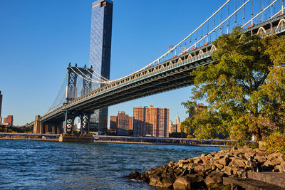 View of bridge over river