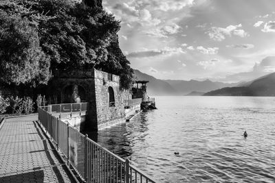 View of building by lake