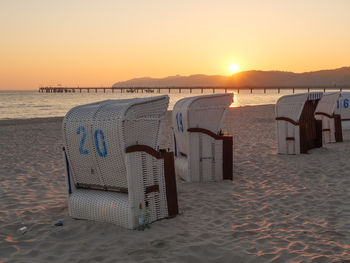 Sunrise at the beach of binz