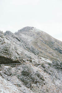 Scenic view of mountains against clear sky