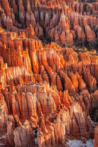 High angle view of rock formations