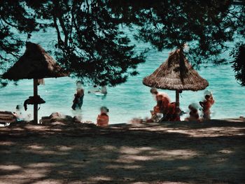 Group of people on beach