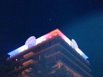 Low angle view of building against clear sky