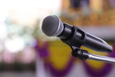 Close-up of microphone