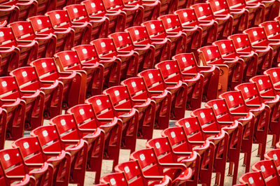 Full frame shot of empty chairs