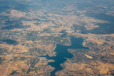 High angle view of land