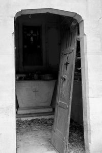 Entrance of abandoned building