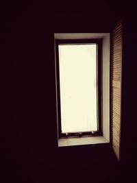 Close-up of window in darkroom