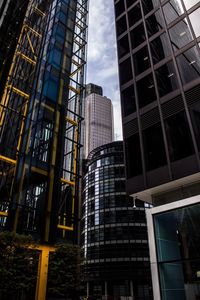 Low angle view of modern building against sky